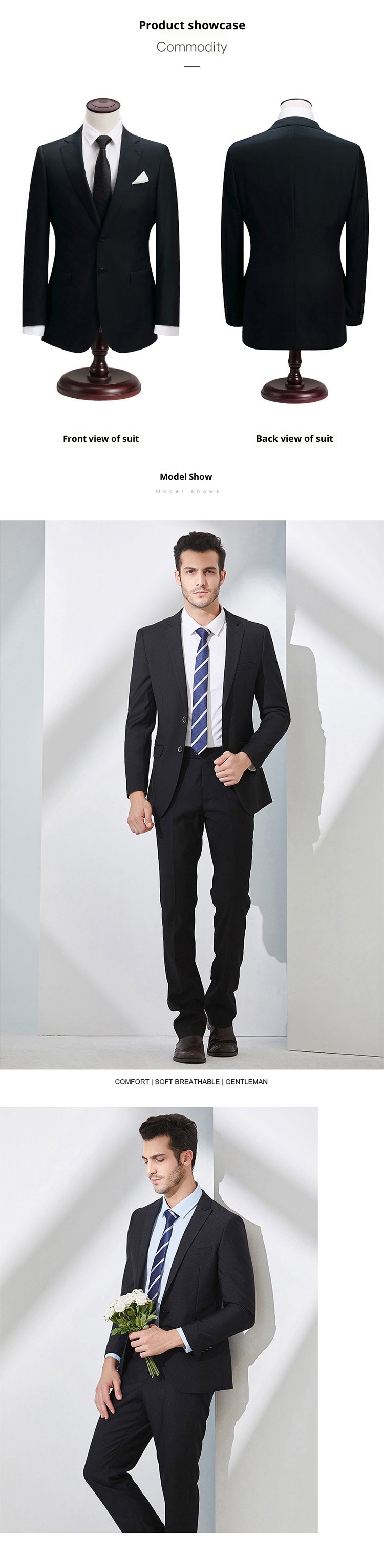 Costume sur mesure pour jeune homme de grande taille, idéal pour les jeunes professionnels. Costume de mariage pour marié, modèle 1828._voghion.com