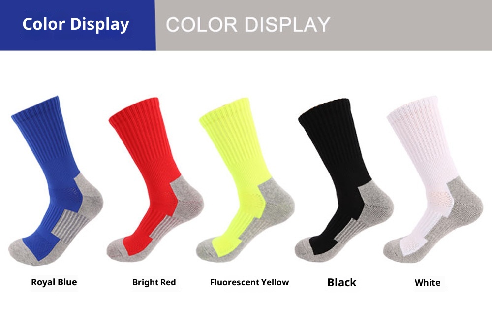 ActiveGo ActiveGo Men's Mid-Calf Football Running Compression Terry Bottom Hiking Outdoor Sports Socks_voghion.com