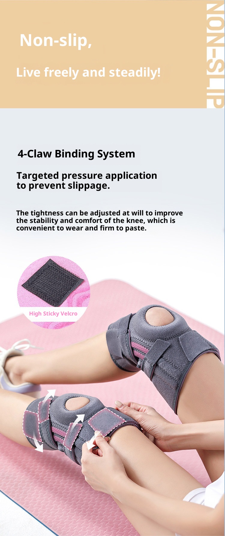 ActiveGo ActiveGo Sports Meniscus Brace Professional Patella Strap Joint Sleeve For Cycling Climbing Men And Women Running Mountaineering_voghion.com