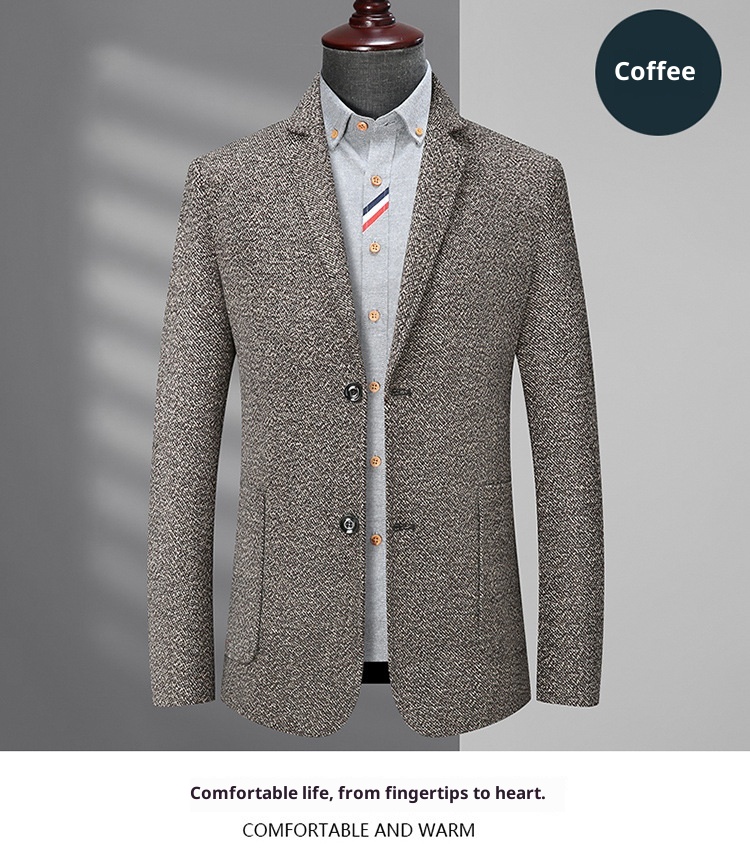 1 Extra Large Men's Suit Jacket Spring Autumn Business Plus Size Loose Fit Big And Tall Casual Blazer_voghion.com