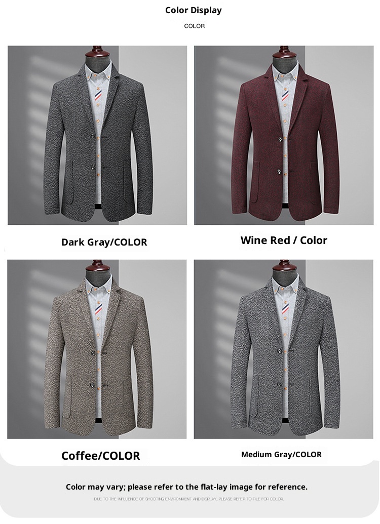 1 Extra Large Men's Suit Jacket Spring Autumn Business Plus Size Loose Fit Big And Tall Casual Blazer_voghion.com
