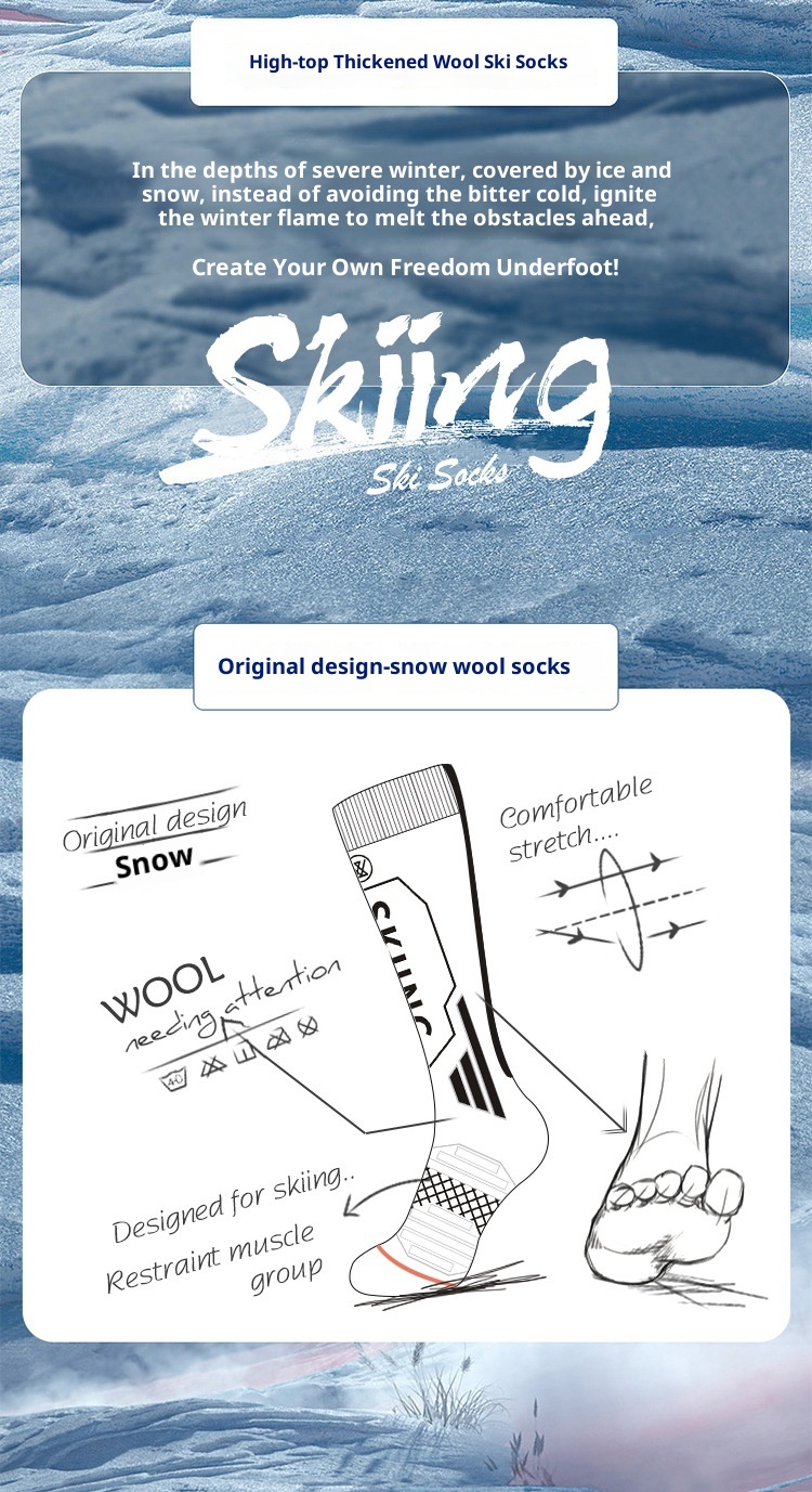 ActiveGo ActiveGo Outdoor Ski Elite Towel Sports Long Tube Thickened Comfortable Terry Hiking Warm Socks Wholesale_voghion.com