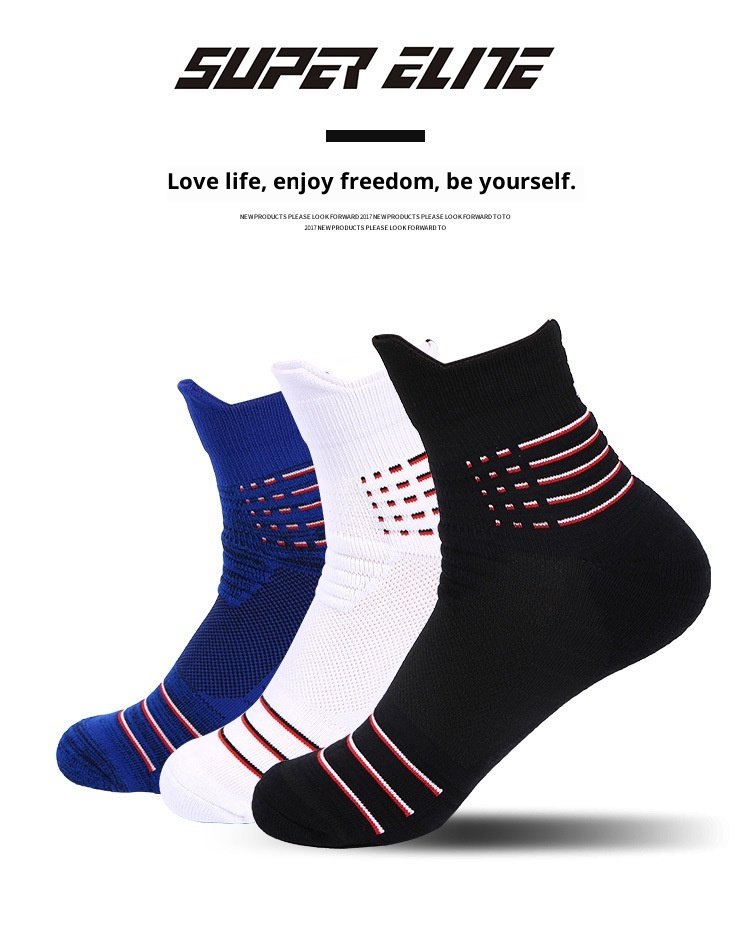 Chaussettes de sport ActiveGo pour homme, respirantes, en tissu éponge épais et rembourrées, idéales pour la course, le basketball, le cyclisme et la randonnée._voghion.com