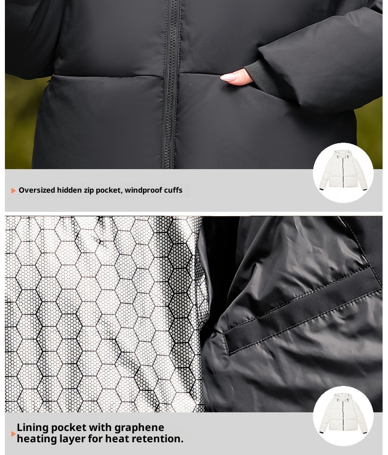 Veste épaisse ChicShe 90 en toile de canard blanche, coupe trapèze, mi-longue, coupe-vent, chaude, idéale pour le cyclisme. Jupe en duvet._voghion.com