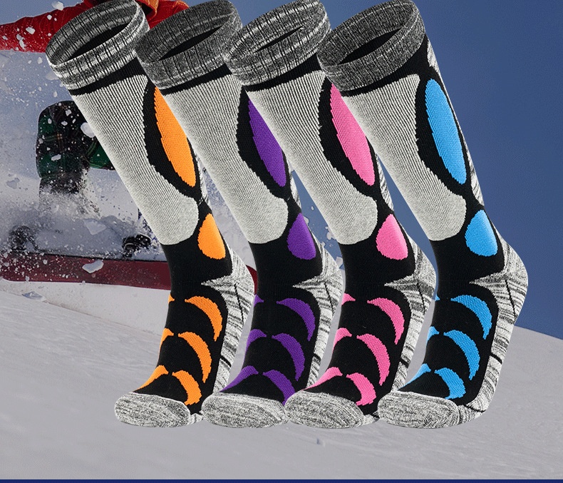 ActiveGo ActiveGo Merino Wool Ski Thickened Sports Mountaineering Hiking Warm High-top Ice Skating Breathable Quick-drying Socks_voghion.com