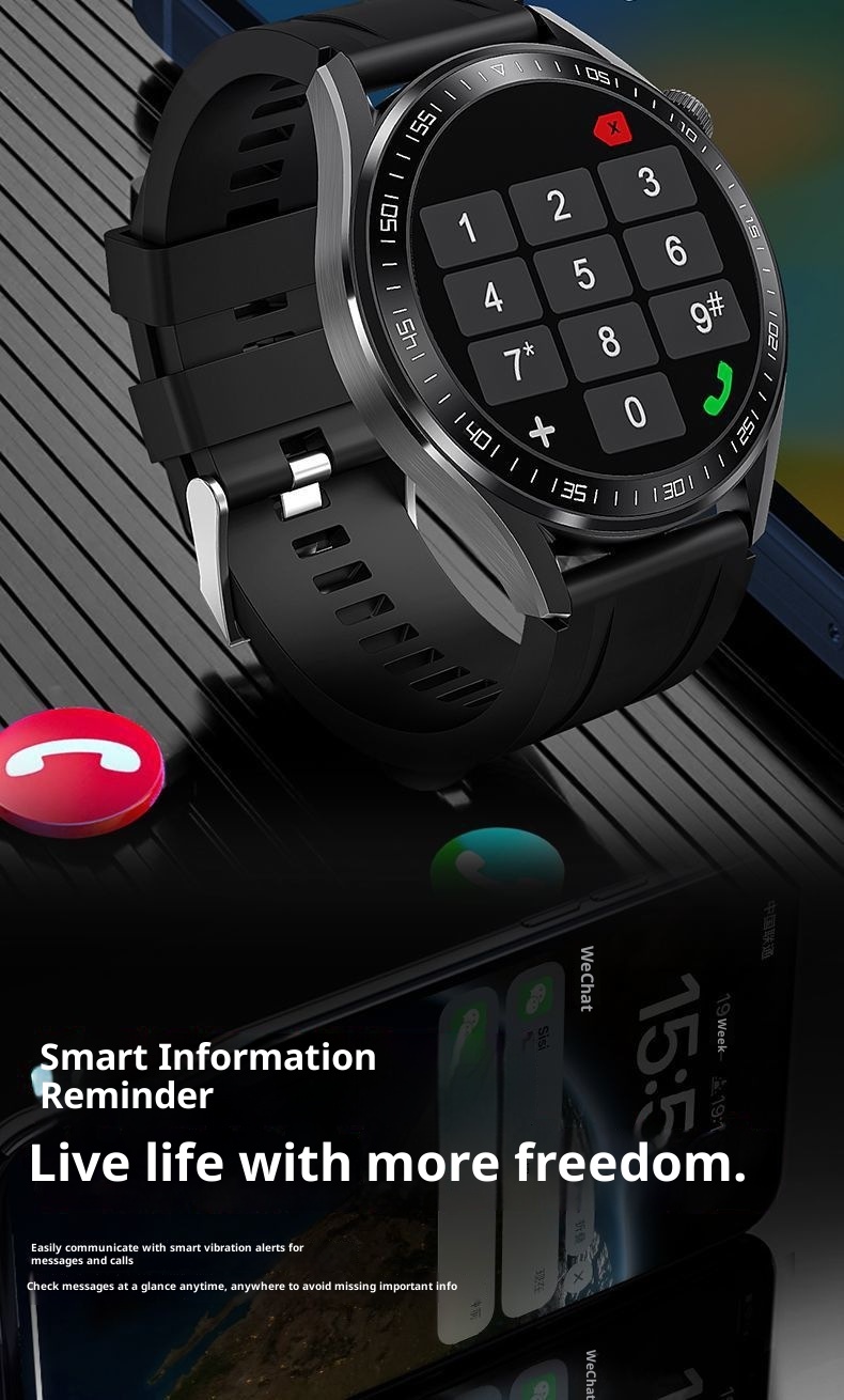 Smartwatch GT8 compatibile con più dispositivi, braccialetto sportivo, chiamata Bluetooth, controllo accessi NFC, frequenza cardiaca, monitoraggio del sonno_voghion.com