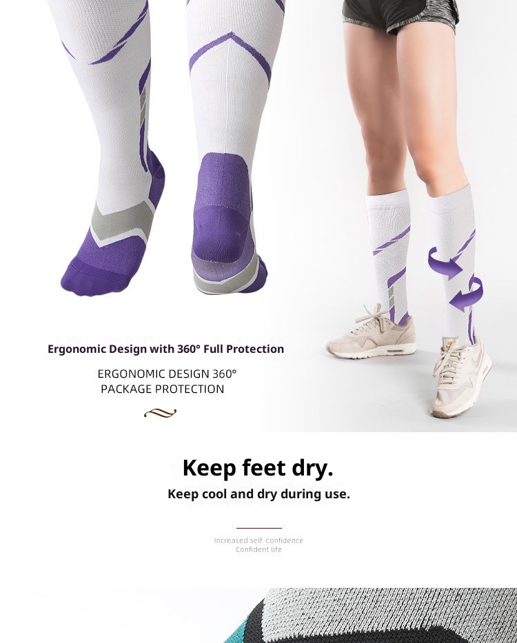 ActiveGo ActiveGo New Compression Outdoor Cycling Climbing Marathon Running Pressure Men And Women Long Tube Leg Protection Sports Socks_voghion.com