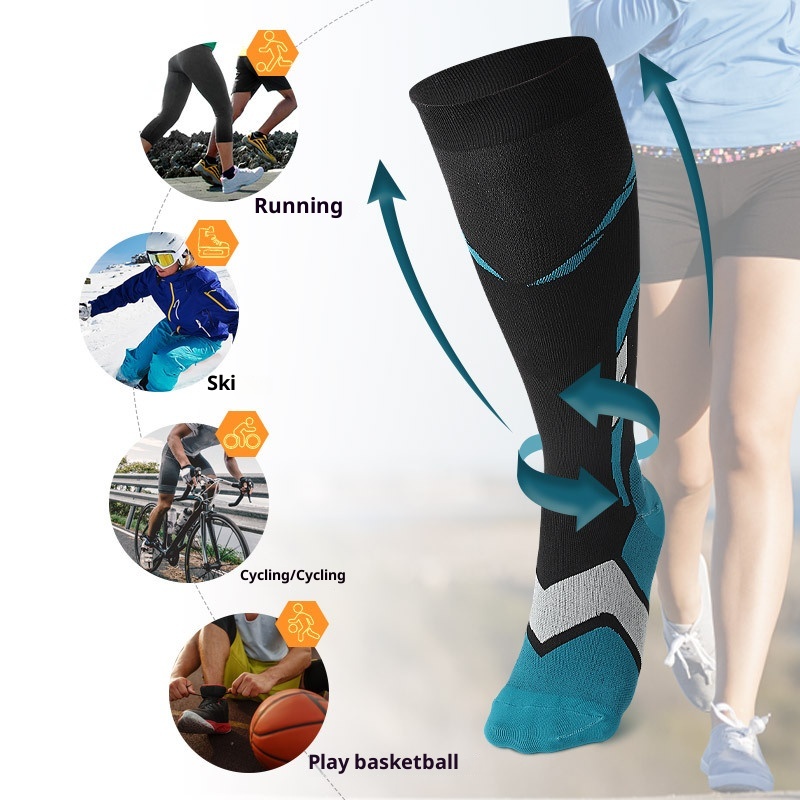 ActiveGo ActiveGo Outdoor Compression Pressure Cycling New Hiking Marathon Leg Protection Running Sports Men And Women Socks Long Tube_voghion.com