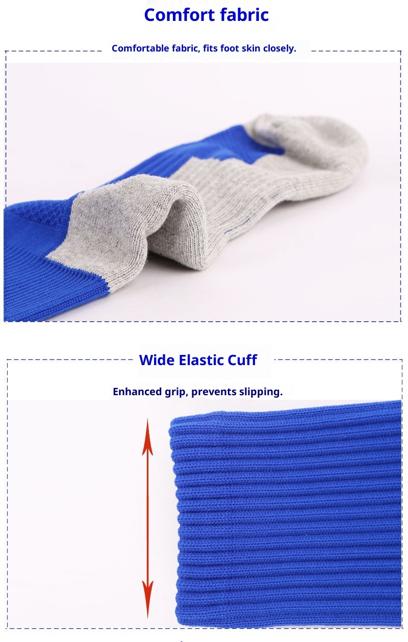 ActiveGo ActiveGo Men's Mid-Calf Football Running Compression Terry Bottom Hiking Outdoor Sports Socks_voghion.com