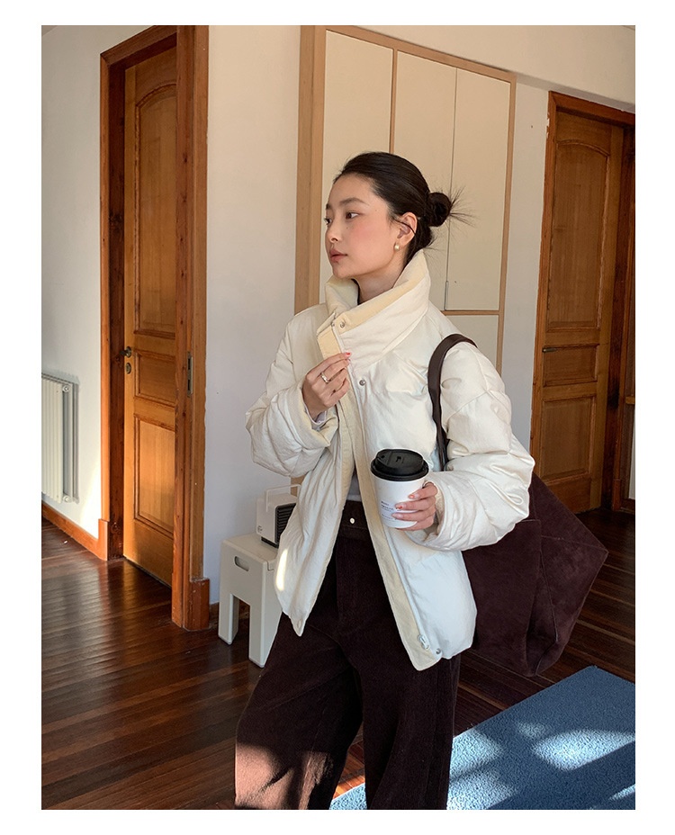 ChicShe Mulan Loose Jacket For Women 2025 Thirteen Lines Winter New Warm White Duck Down Coat 52928Y_voghion.com