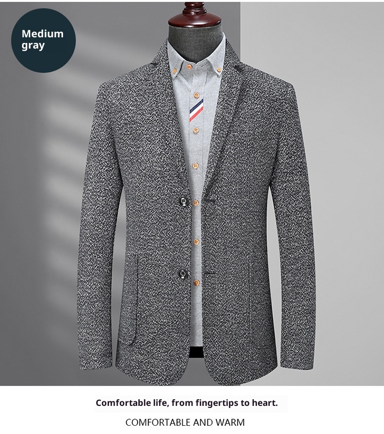 1 Extra Large Men's Suit Jacket Spring Autumn Business Plus Size Loose Fit Big And Tall Casual Blazer_voghion.com