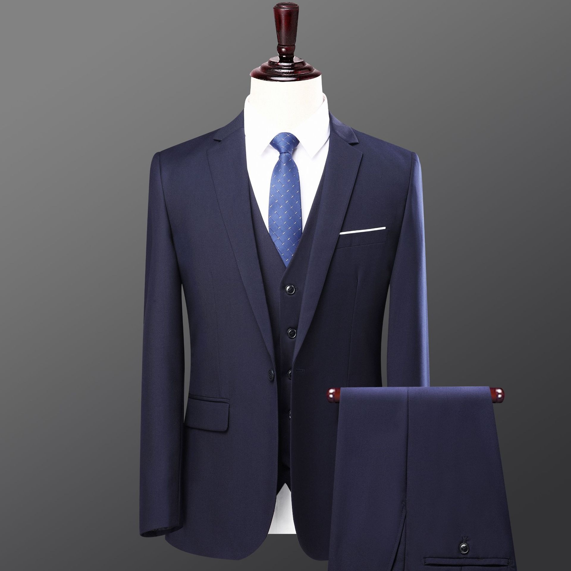 1 2025 Nuovo abito da uomo di alta gamma in stile coreano, formale, set da tre pezzi, blazer casual_voghion.com