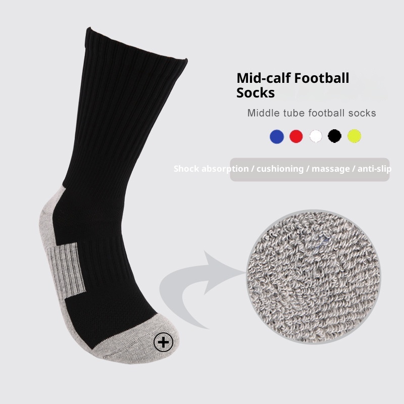 ActiveGo ActiveGo Men's Mid-Calf Football Running Compression Terry Bottom Hiking Outdoor Sports Socks_voghion.com