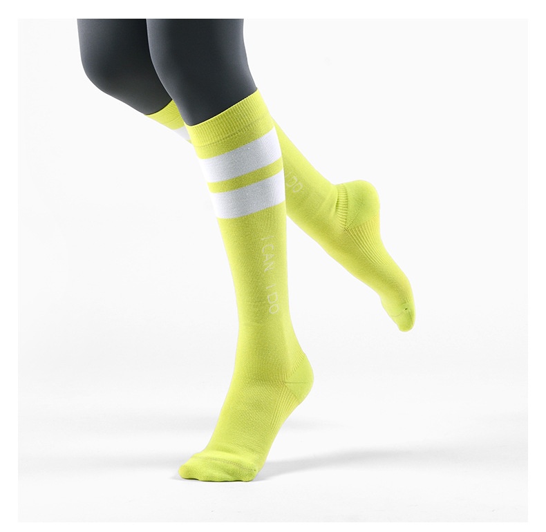 ActiveGo ActiveGo Meikan Wide Stripe Sports Long Couple Outdoor High Tube Terry Cushion Quick Dry Micro Pressure Jump Exercise Socks_voghion.com