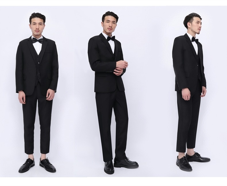 1 Completo da sposo premium da uomo in tre pezzi, completo da fratello, giacca professionale, abito da cerimonia nuziale_voghion.com