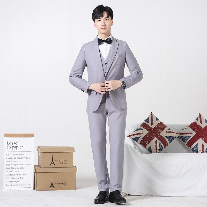 Anzug-Set für Jungen, Dreiteiler, Hochzeitsanzug für Männer, Gruppenanzug für Brüder, Anzug für Trauzeugen, Businessanzug_voghion.com