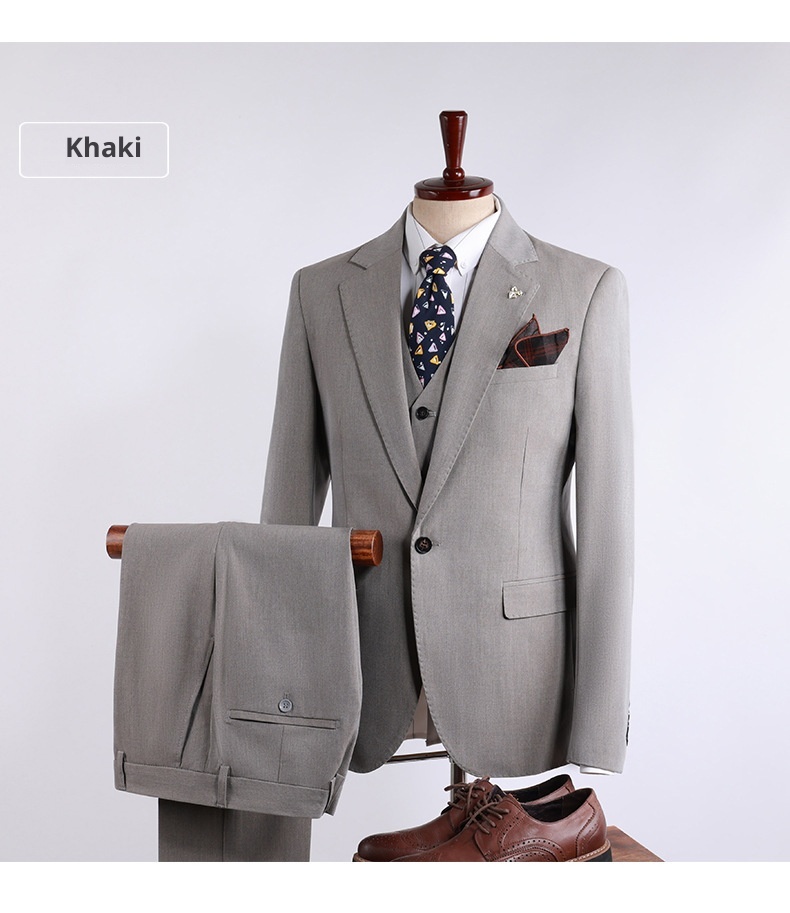 Abito da uomo slim fit professionale, da sposo, da lavoro, antipiega, stile business, blazer piccolo_voghion.com