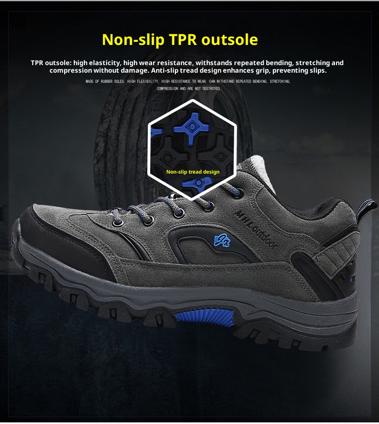 Scarpe da trekking basse da uomo ActiveGo Outdoor, calde, autunnali e invernali, antiscivolo, foderate in pile_voghion.com