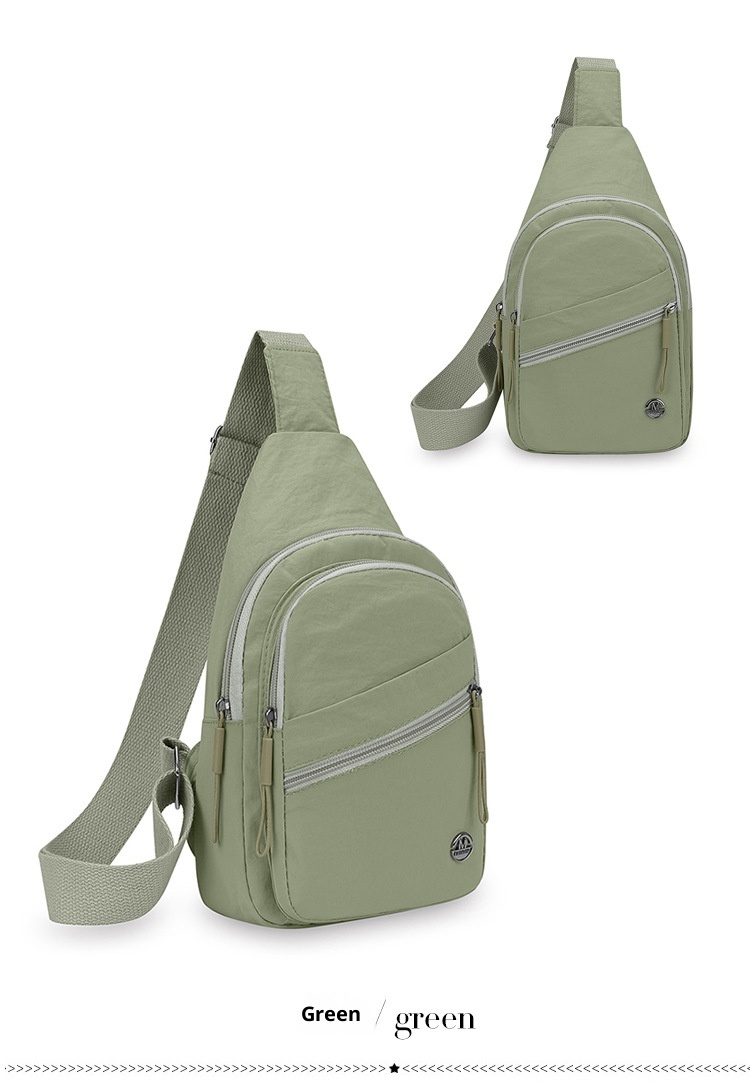 001 Japanese Style Simple Women's Chest Large Capacity Solid Color Casual Shoulder Multi-Compartment Versatile Outdoor_voghion.com