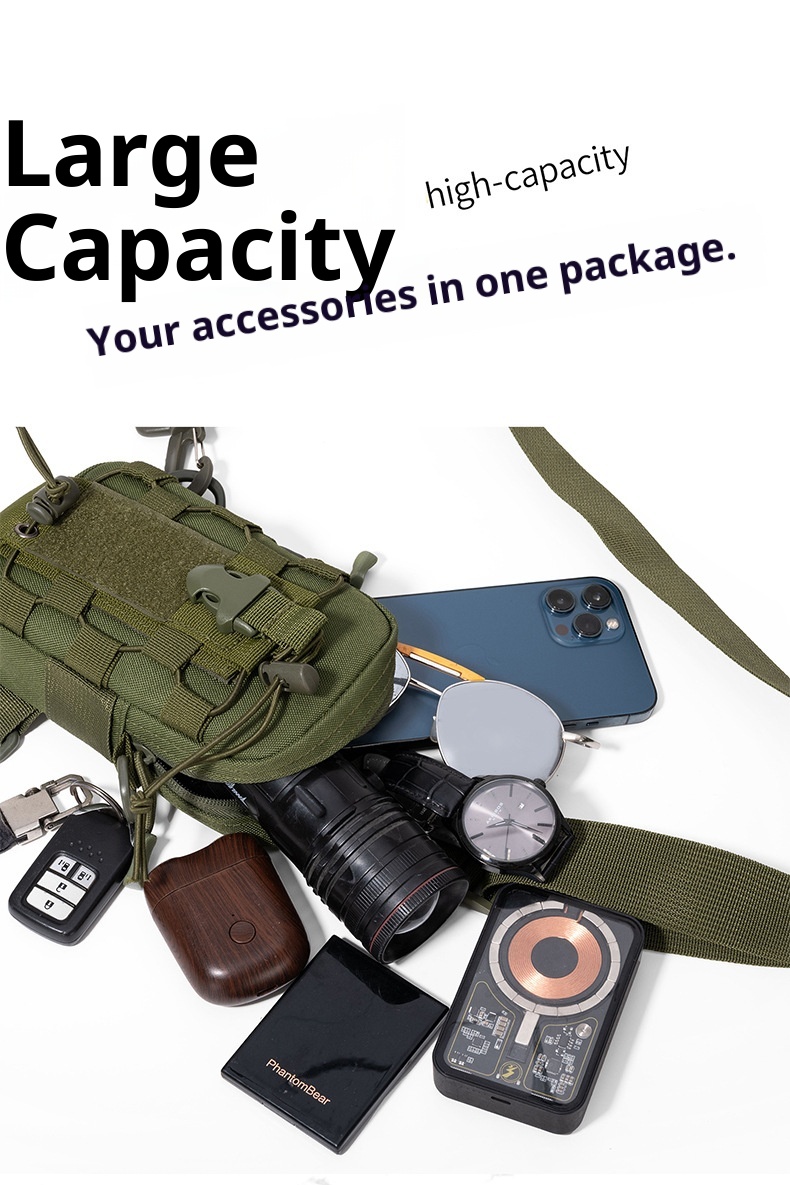 001 Outdoor-Sport-Handy-Umhängetasche Cross-Border Hot Sale Leichte Tasse Hüftwasserflasche Kleiner Rucksack Taktische Brusttasche_voghion.com