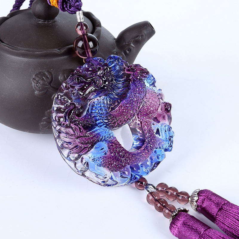 Ciondolo in vetro per interni Specchietto retrovisore personalizzato Accessori per auto Regalo creativo all'ingrosso_voghion.com