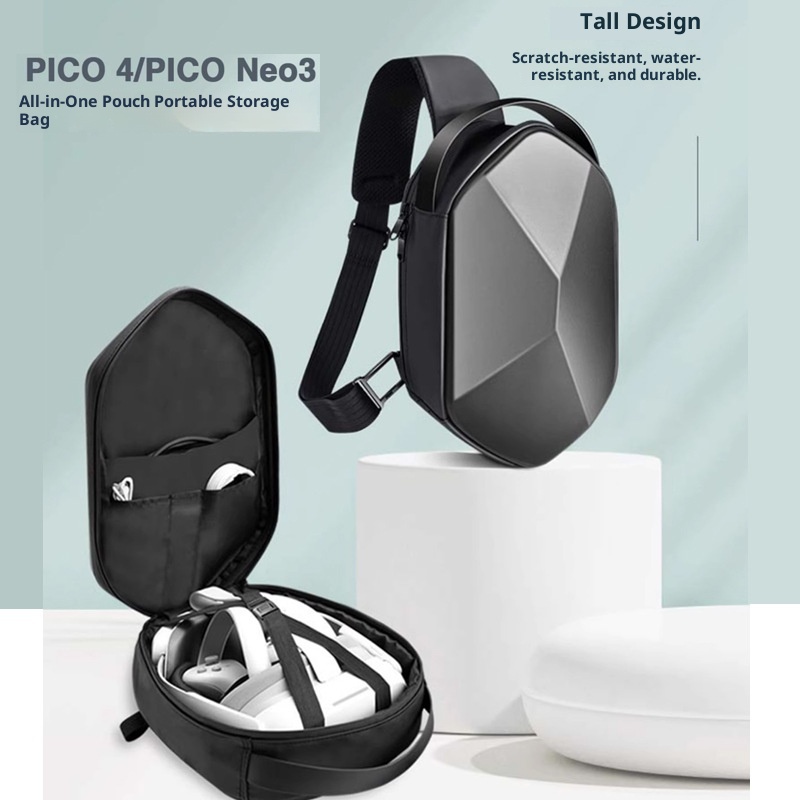 001 Nuova borsa a tracolla per ufficio e business casual da uomo, con custodia rigida in PC, per occhiali VR, grande capacità_voghion.com