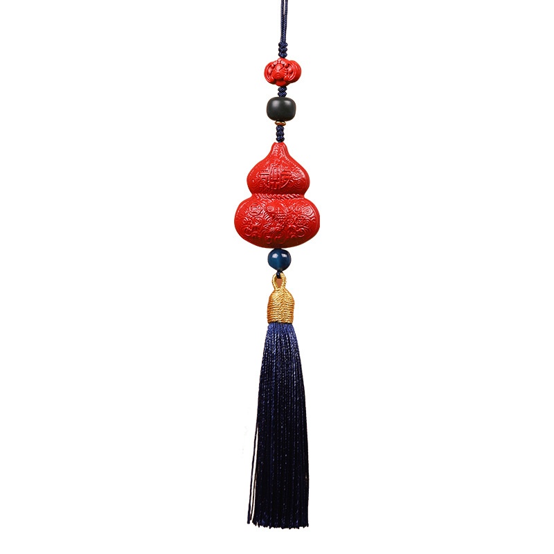 Manufacturer's New Product Red Cinnabar Gourd Hanging Prosperity And Abundance, Creative Rearview Mirror Ornament For_voghion.com