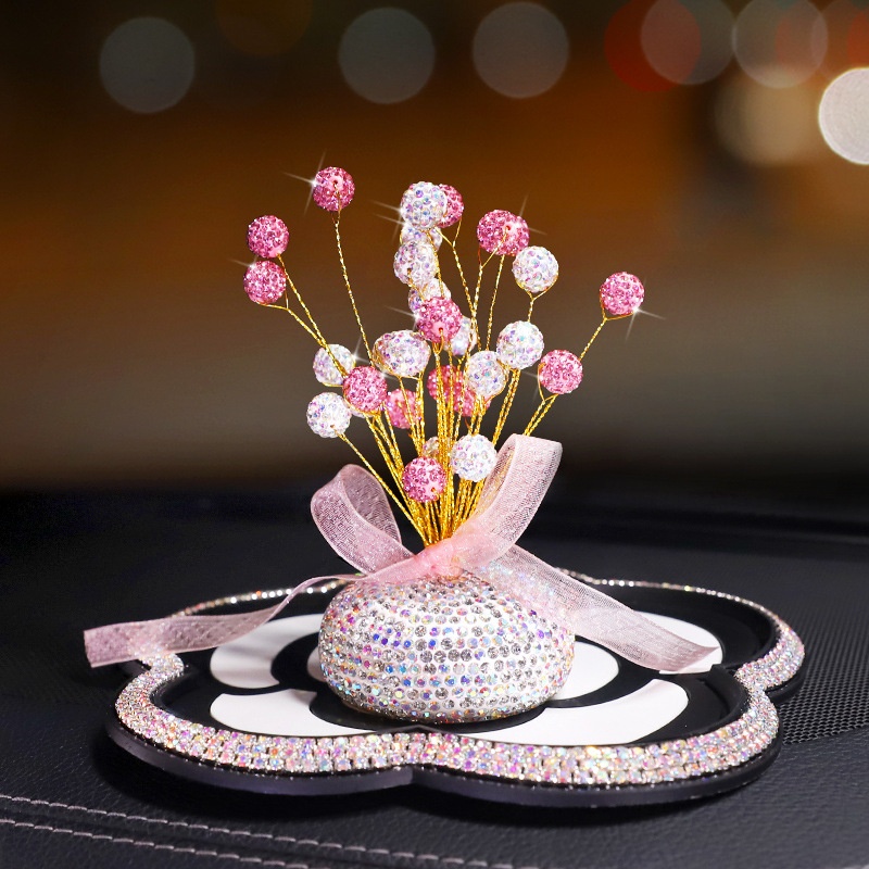 Ornamento per auto con strass per interni, creativo, con celebrità di Internet e cielo stellato, meteora montata sull'auto_voghion.com