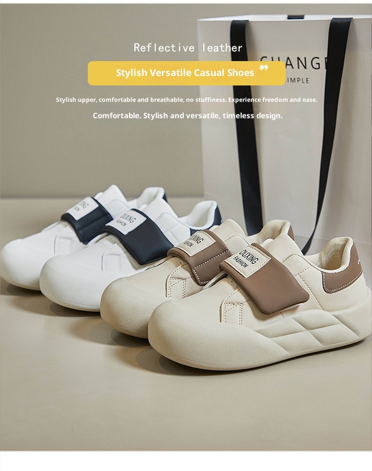 ShoeGlobe Stepping Comfort Sneakers For Women, New Autumn And Winter Waterproof Non-Slip Outdoor Maternity Shoes, Slip-On Velcro_voghion.com