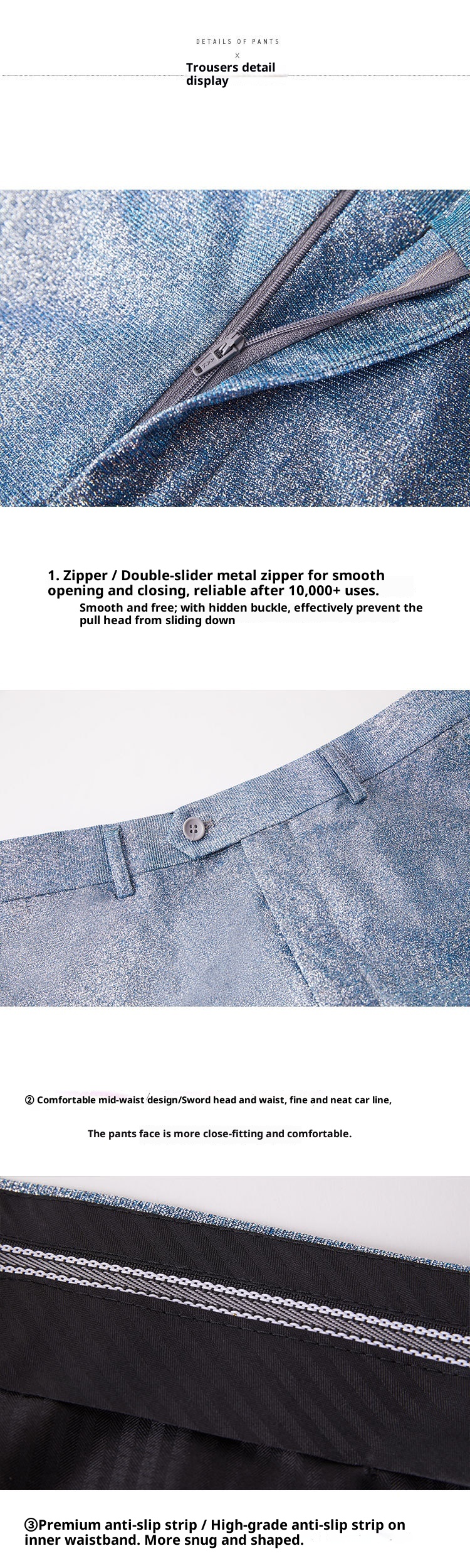 ragazzo 2022 Nuovo costume da spettacolo in stile coreano da uomo, abito da palcoscenico blu, set da due pezzi, abiti da uomo_voghion.com