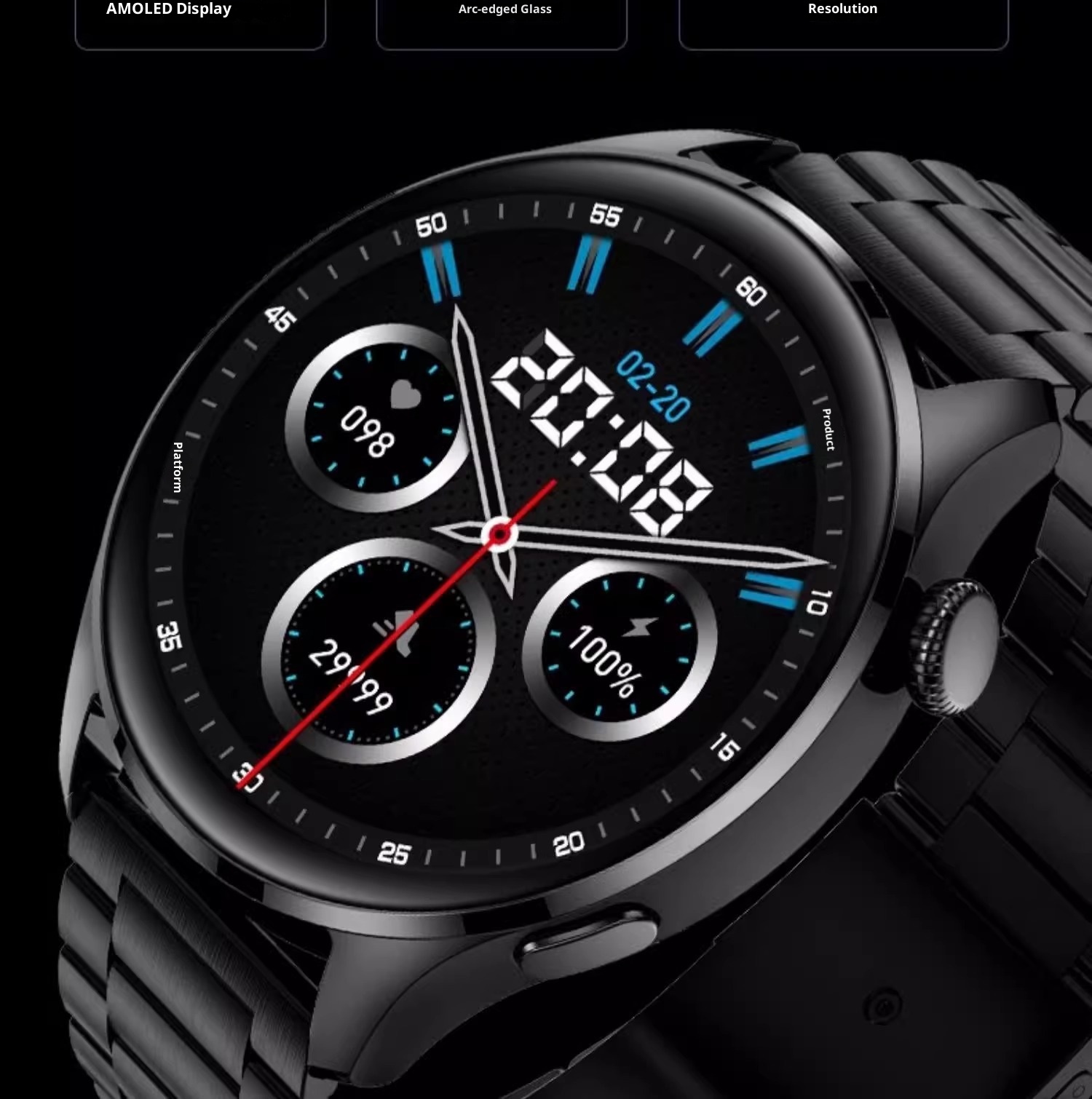 2025 New Huaqiangbei Smart Watch Black Technology Heart Rate Blood Pressure Bluetooth Call Payment Sports Waterproof_voghion.com