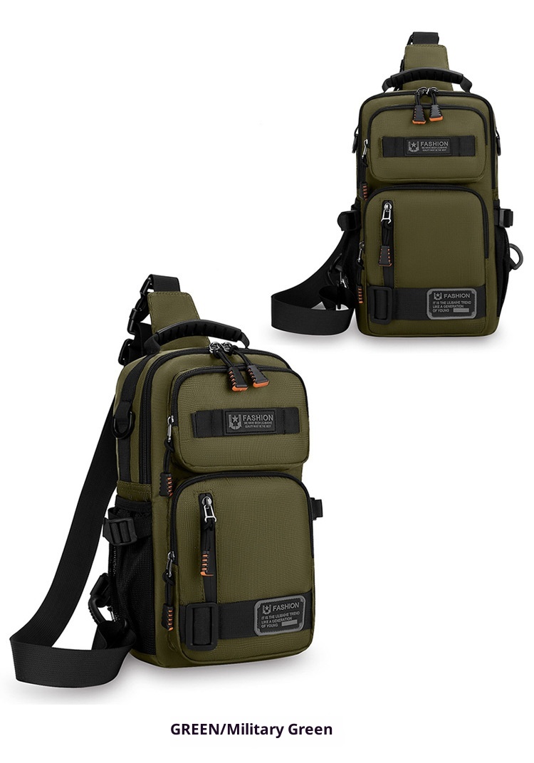 001 Borsa a tracolla multifunzionale alla moda da uomo, con tracolla grande, capacità di petto grande, per lavoro e spostamenti_voghion.com