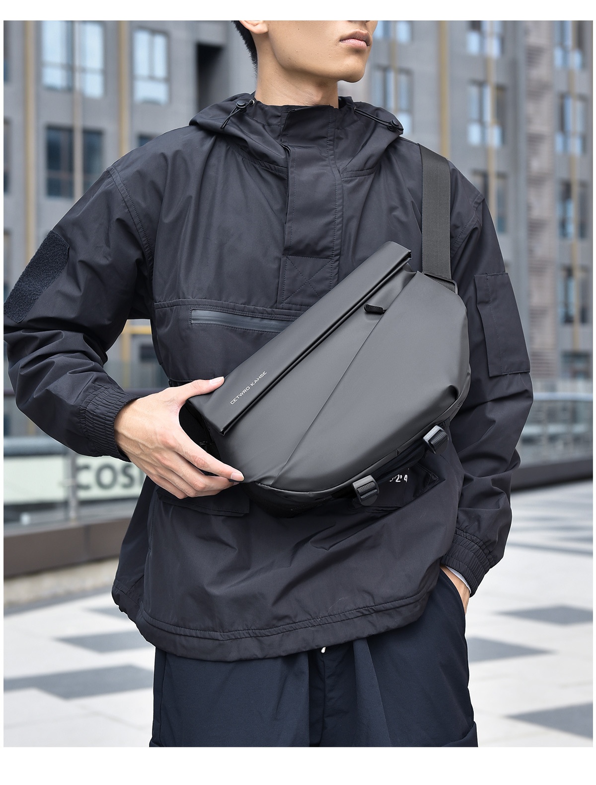 001 Crossbody Sports Functional Chest Workwear Trendy Brand Cycling Messenger Shoulder Bag Men's Backpack_voghion.com