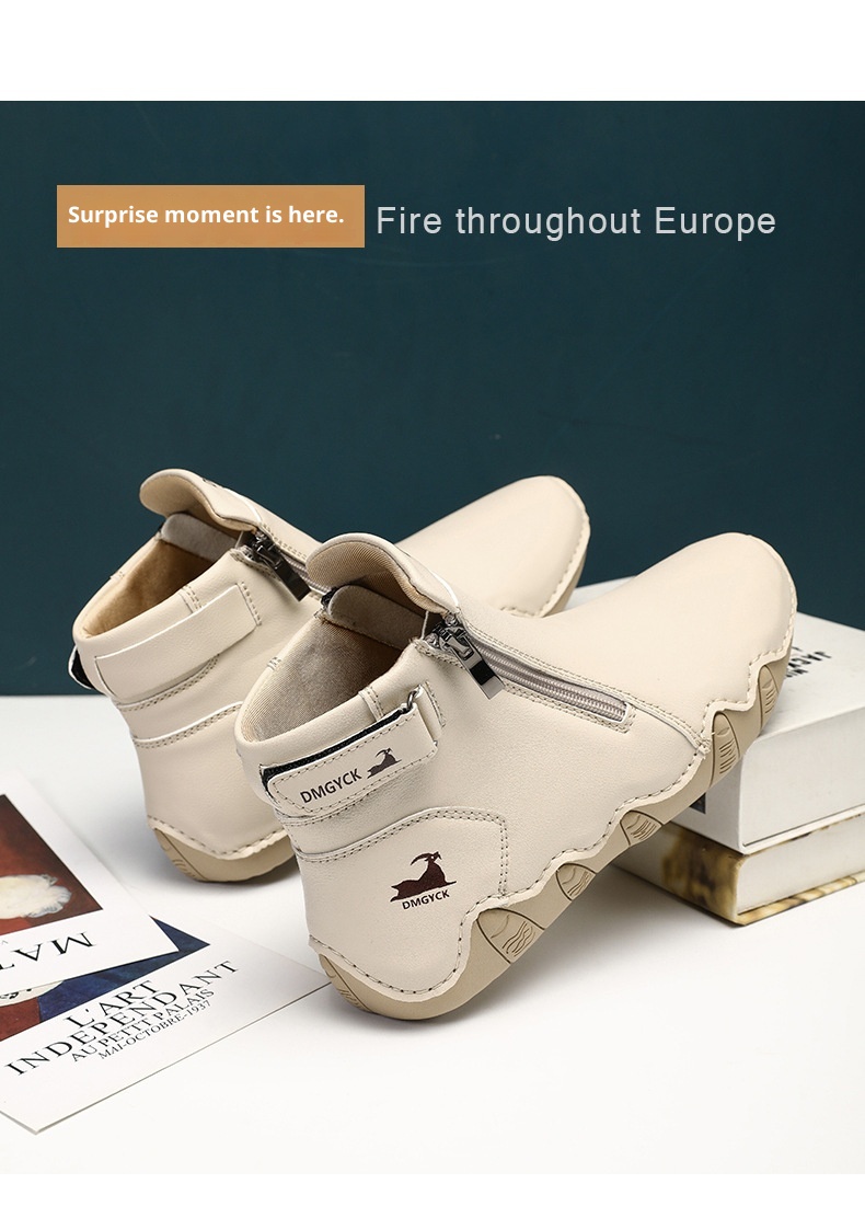 Chaussures montantes ShoeGlobe pour femmes, nouveauté hiver, confortables et élégantes, idéales pour le travail, le sport et les loisirs. Semelle souple et polyvalente._voghion.com