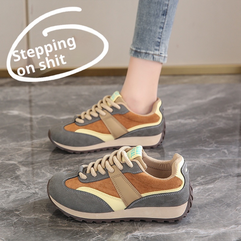 ShoeGlobe Running Retro Veelzijdige Sportschoenen voor Dames Antislip Nieuwe Fleecevoering 2024 Lichtgewicht Herfst Winter Reisschoenen Zachte Zool_voghion.com