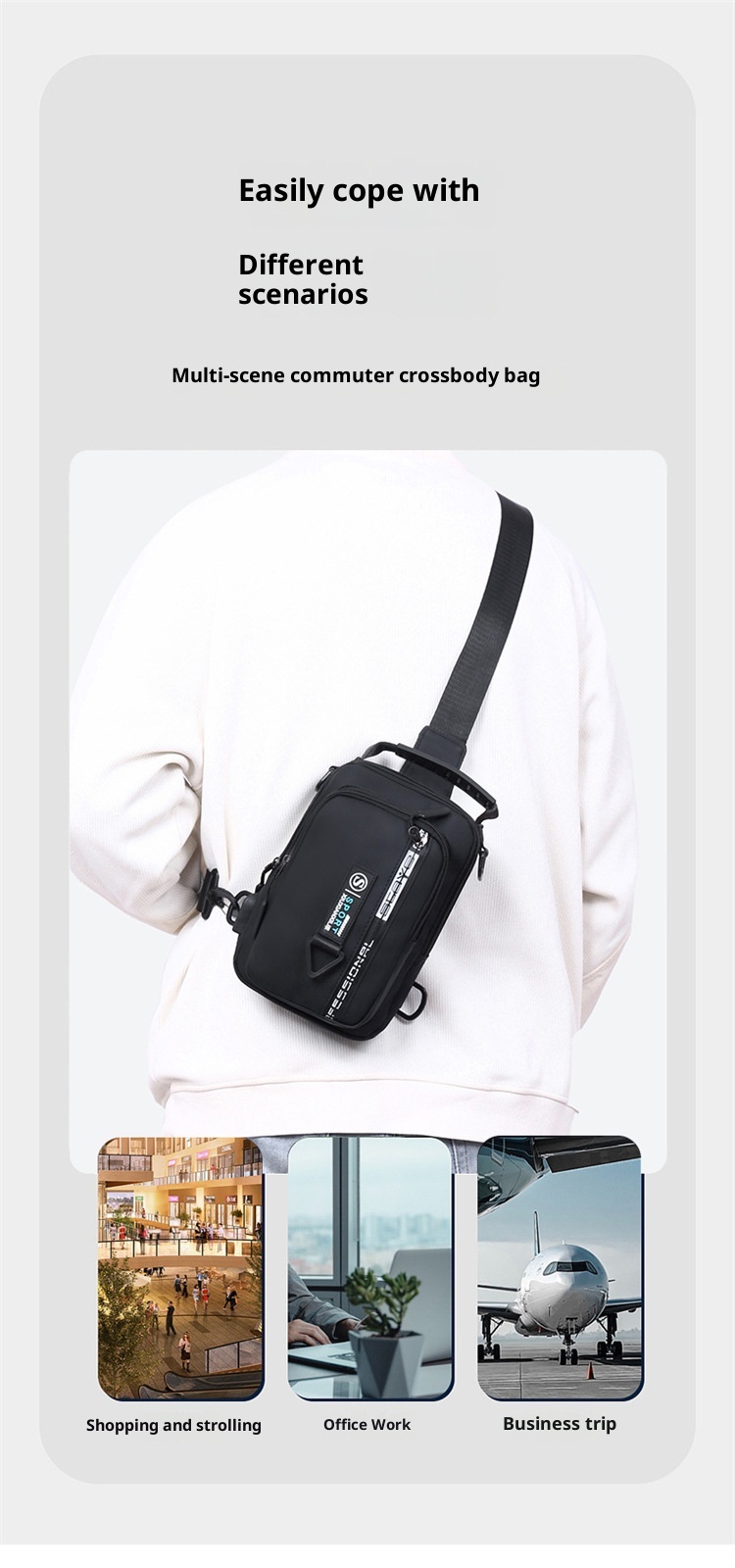 001 2025 Nuovo zaino da viaggio casual da uomo, con tracolla singola, multifunzionale e impermeabile_voghion.com