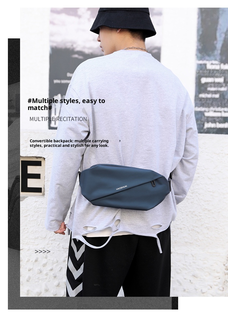 001 Cross-border New Men's Waist Outdoor Running Phone Multi-functional Large Capacity Chest Casual Single Shoulder_voghion.com