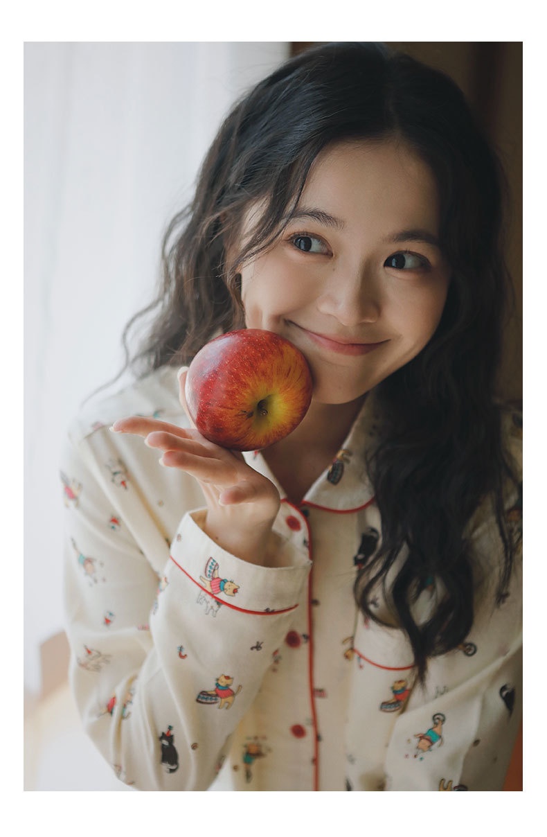 ChicShe Circus 69 – Japanischer Pyjama für Damen, Frühlings- und Winter-Homewear-Set aus gebürsteter Baumwolle mit Cartoon-Motiven_voghion.com