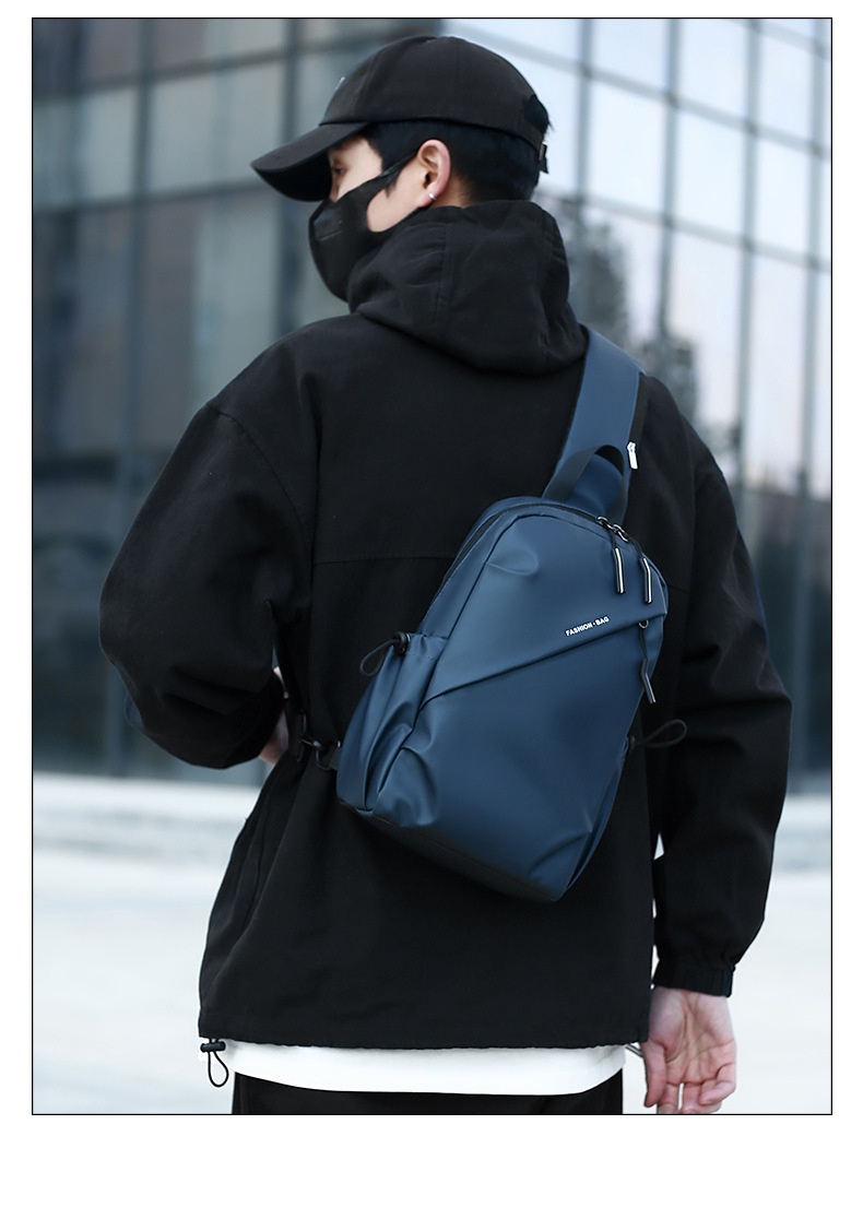 001 Men's Chest New Single Shoulder Large Capacity Crossbody High-end Trendy Waist Water-resistant Cycling Bag Wholesale_voghion.com