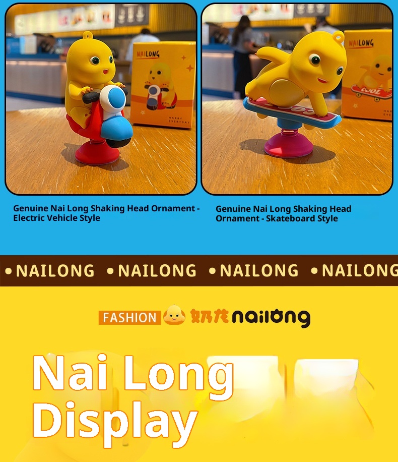 Ornamento per auto elettrica creativo antistress a forma di drago di latte autentico, graziosa decorazione per interni_voghion.com