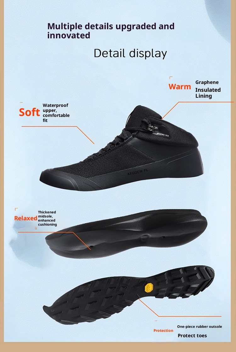 ActiveGo Bird Home Scarpe da trekking impermeabili economiche da uomo con grafene, termiche, autunnali e invernali, in vendita_voghion.com