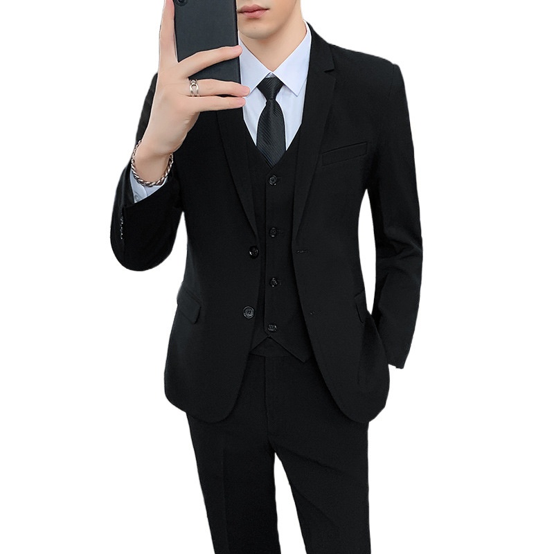 Ensemble garçon d'honneur, costume complet, infroissable, coupe ajustée, costume de mariage neuf pour marié, costume professionnel décontracté et formel pour petite taille._voghion.com