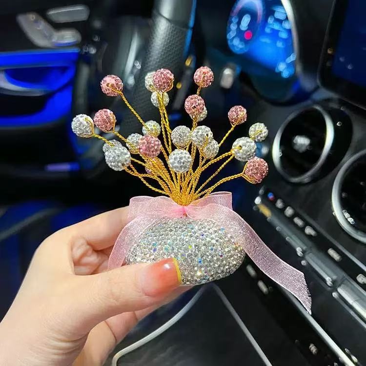 Interior Rhinestone Dashboard Cute Creative Internet Celebrity Starry Sky Car Ornament Car-mounted Meteor_voghion.com