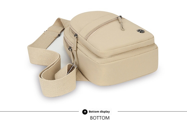 001 Japanese Style Simple Women's Chest Large Capacity Solid Color Casual Shoulder Multi-Compartment Versatile Outdoor_voghion.com