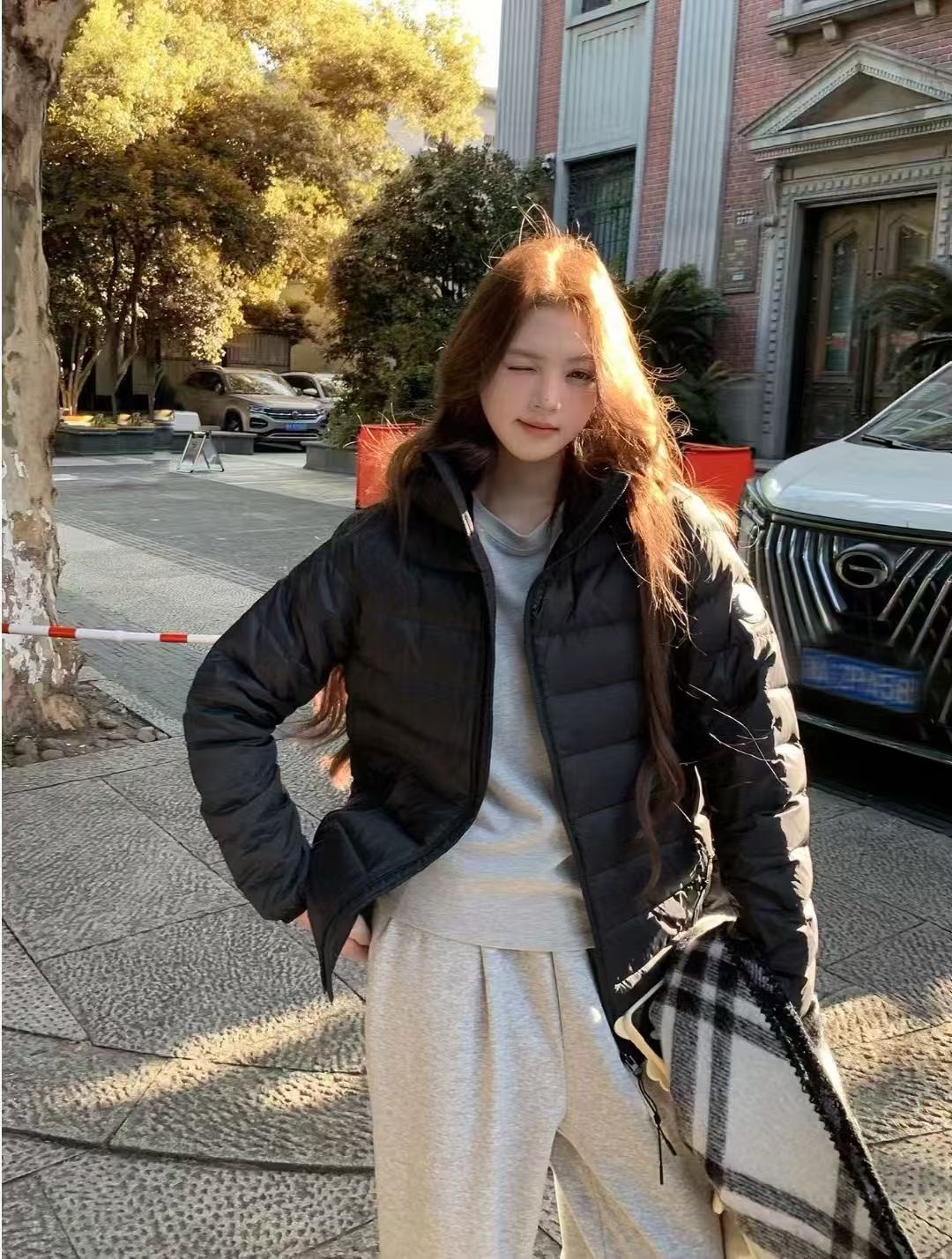 ChicShe Autumn Winter Jacket For Men And Women Couples 90% Duck Down Simple Ribbed Fashion Thin Slim Fit Hooded Warm Coat_voghion.com