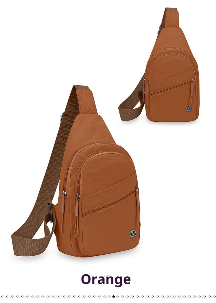 001 Japanese Style Simple Women's Chest Large Capacity Solid Color Casual Shoulder Multi-Compartment Versatile Outdoor_voghion.com