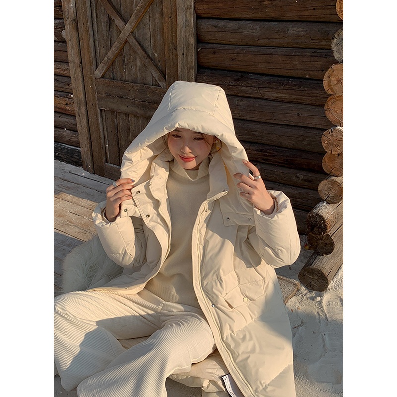 ChicShe Mulan Long Hooded Jacket For Women 2025 Thirteen Lines Winter New Warm White Duck Down Coat 52924Y_voghion.com