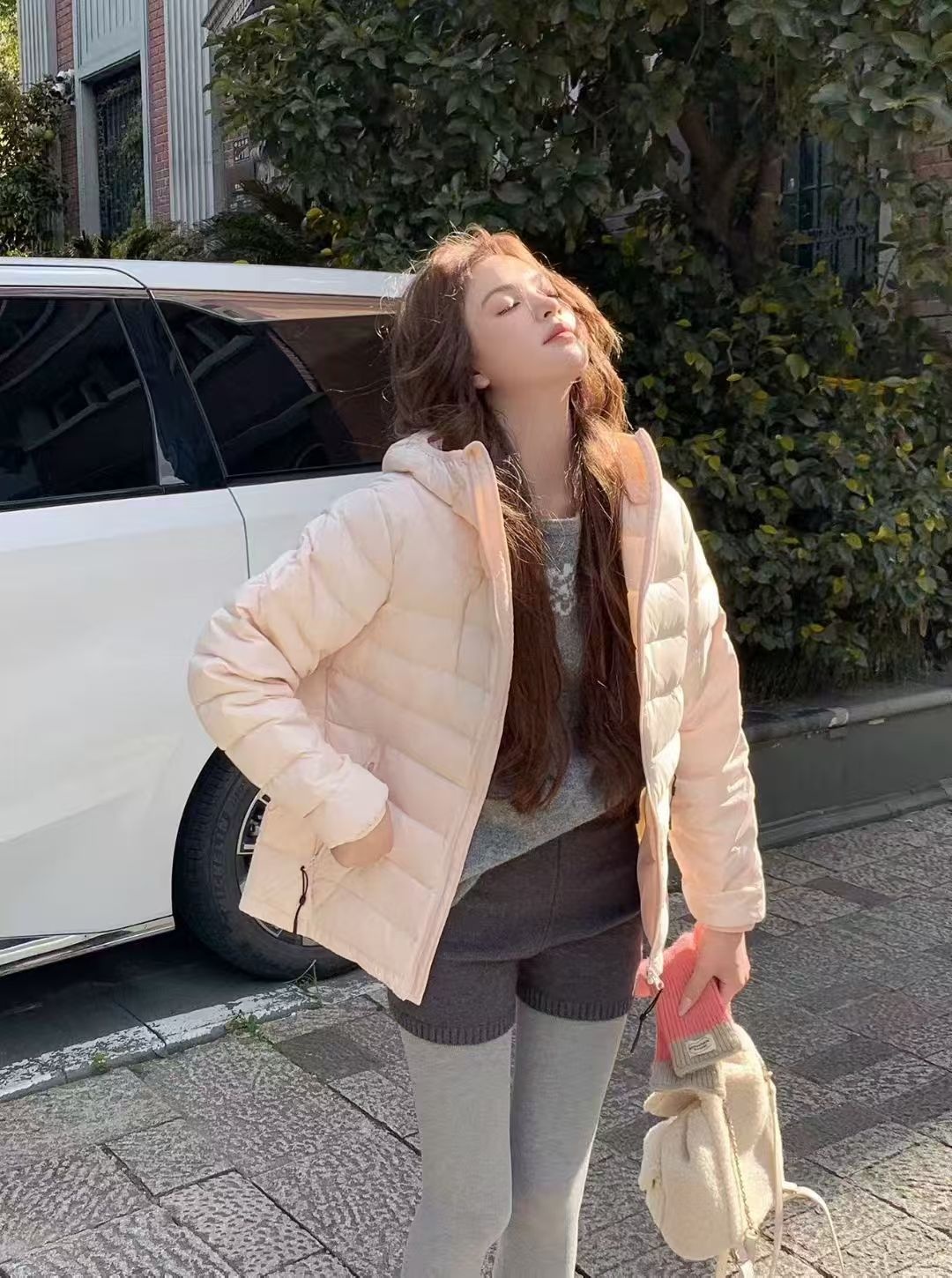 ChicShe Autumn Winter Jacket For Men And Women Couples 90% Duck Down Simple Ribbed Fashion Thin Slim Fit Hooded Warm Coat_voghion.com