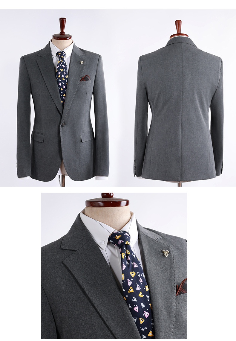 Abito da uomo slim fit professionale, da sposo, da lavoro, antipiega, stile business, blazer piccolo_voghion.com