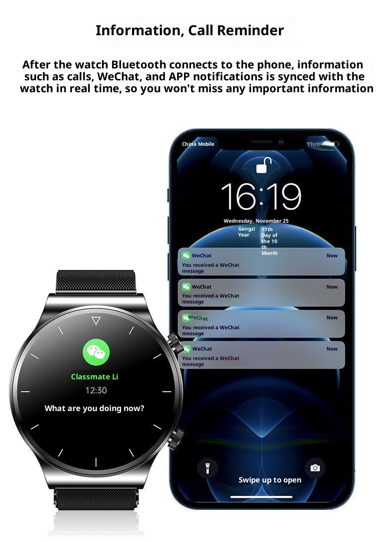 Huaqiangbei GT9 Smart Watch Multi-Function Call Answering NFC Waterproof Sports Bracelet_voghion.com